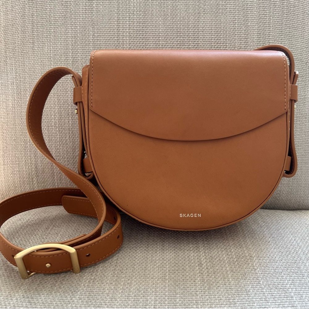 Skagen Lobelle Leather Saddle Bag